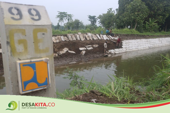 Proyek BBWS Brantas Senilai Rp 59,6 Miliar Di Desa Tunggorono, Jombang Mulai Rontok, Ini Penyebabnya