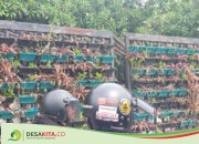 Waduh, Besi Taman Vertikal Trotoar Jl KH Wahid Hasyim Jombang Berkarat