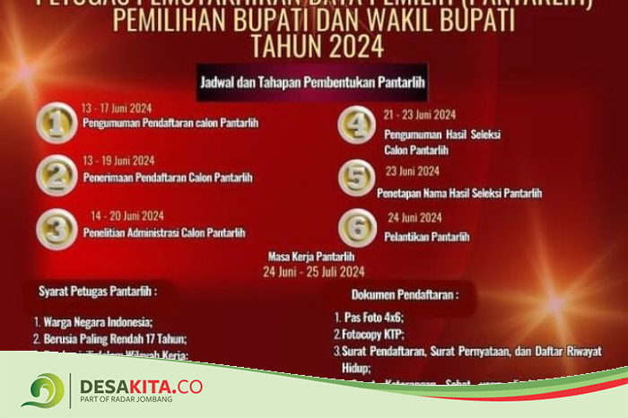 KPU Jombang Buka Pendaftaran Petugas Pantarlih Pilbup Jombang 2024, Ini Syaratnya
