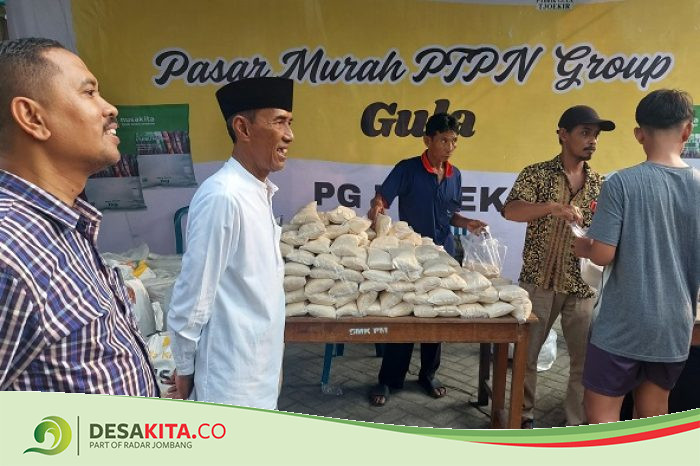 PT SGN PG Tjoekir Gelar Gerakan Pangan Murah, Pemdes Cukir Jombang Sampaikan Apresiasi