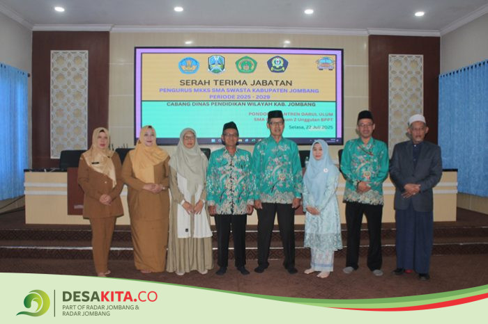 Serah Terima Jabatan MKKS SMA Swasta Periode 2025-2029 di Jombang Sukes, Begini Pesan Cabdindik