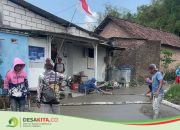 Desa Kesimantengah, Kecamatan Pacet, Ajak Gotong Royong Warga Perbaiki Jalan Antardusun