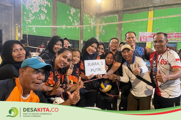 Jaring Bibit Atlet, Desa Diwek, Kecamatan Diwek Jombang Gelar Turnamen Voli Antar-RW