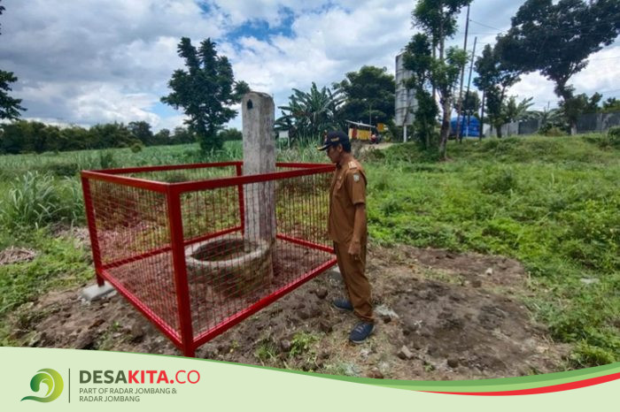 Desa Jombok, Kecamatan Ngoro Bangun Pagar di Kawasan Sumur Peninggalan KH Hasyim Asy’ari, Ini Tujuannya