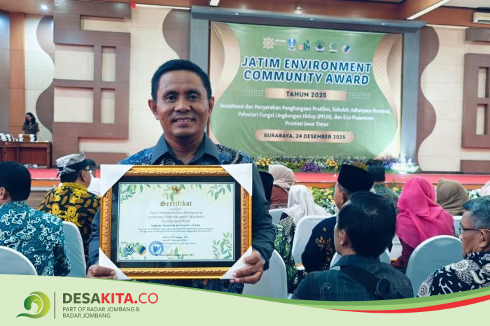 Desa Warugunung, Kecamatan Pacet Dusun Wonokerto Raih Penghargaan Proklim Kategori Utama