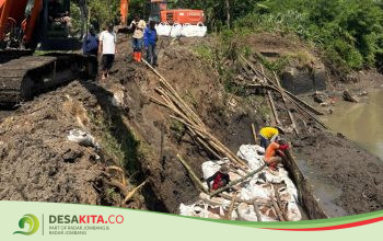 Desa Pungging, Kecamatan Pungging, Ajak Masyarakat Gotong Royong Normalisasi Sungai Sumber Pasinan