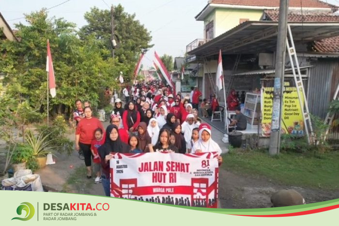 Rayakan HUT ke-81 RI, Warga Tanjunggunung Jombang Guyub hingga Malam