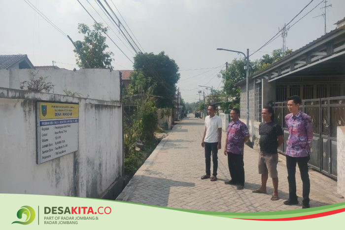 Pemdes Mancar Jombang Bangun Jalan Paving, Sasar Akses yang Sebelumnya Kurang Layak
